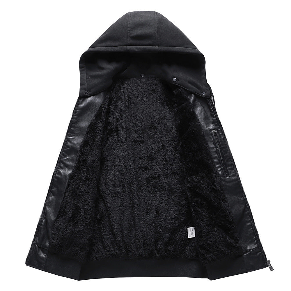 PU Leather Jacket Men