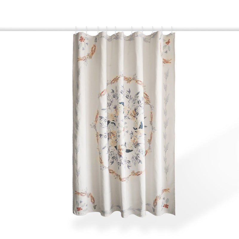 Bathroom Tarp Free Punching Curtain