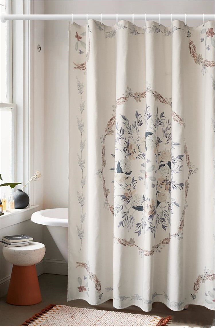 Bathroom Tarp Free Punching Curtain
