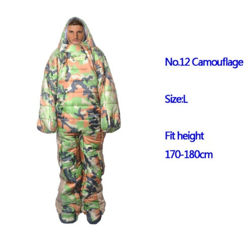 Human humanoid sleeping bag