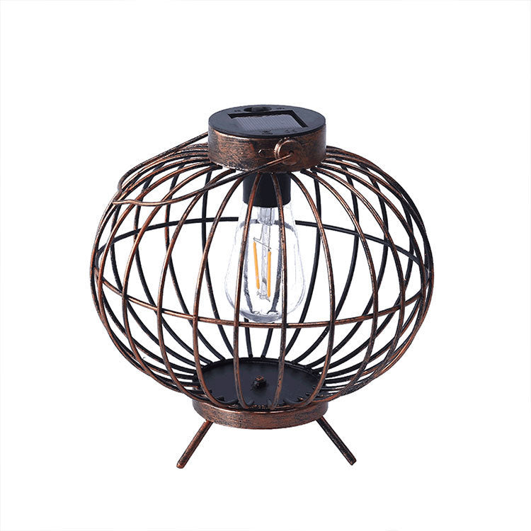Solar Outdoor Vintage Iron Lantern