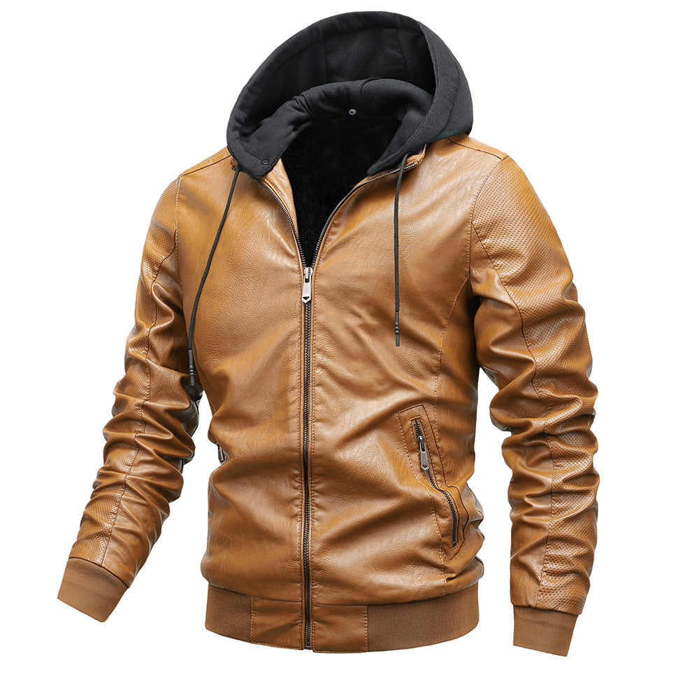 PU Leather Jacket Men