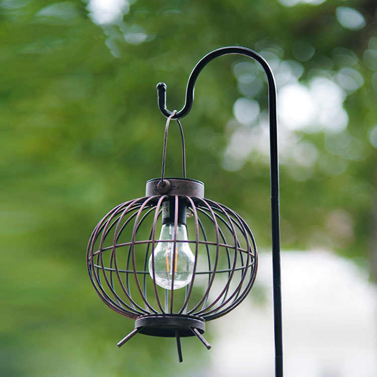 Solar Outdoor Vintage Iron Lantern