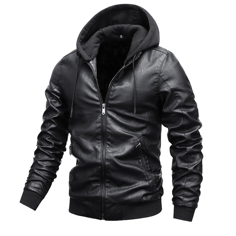 PU Leather Jacket Men