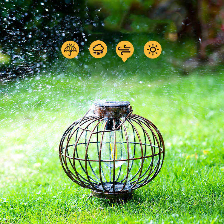 Solar Outdoor Vintage Iron Lantern